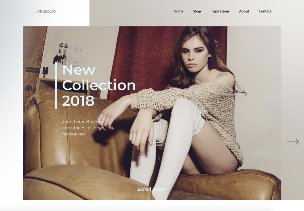 Bizzo.co Fashion Website Design