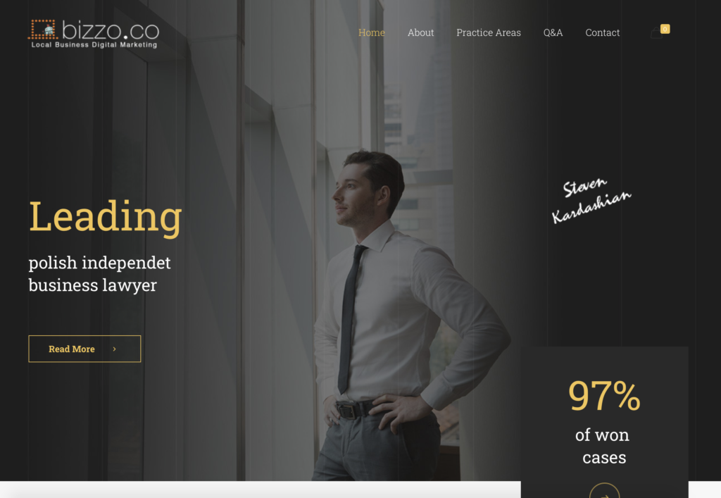 Bizzo.co Lawyer Website Design 2